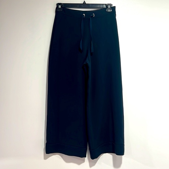A.P.C. Navy Ribbon Tie Designer Cuffed ahem Flood Pants Sz 38 (6) - Picture 1 of 9